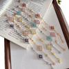 Italian Cloth Qi Lati Natural White Fritillary Four-Leaf Clover Bracelet Women'S Fashion Retro Rhombus Chalcedony Jewelry