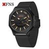 OFNS Octagonal Men's Quartz Wristwatch: Simple Bar Index, Date Display, Waterproof, Business Style, Douyin Inspired.