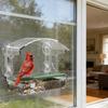 Fenster-Vogelfutterspender mit Saugnäpfen Abnehmbare Vogelfutterschale Klare Acryl-Außen-Vogelfutterspender für kleine Wildvögel Garten