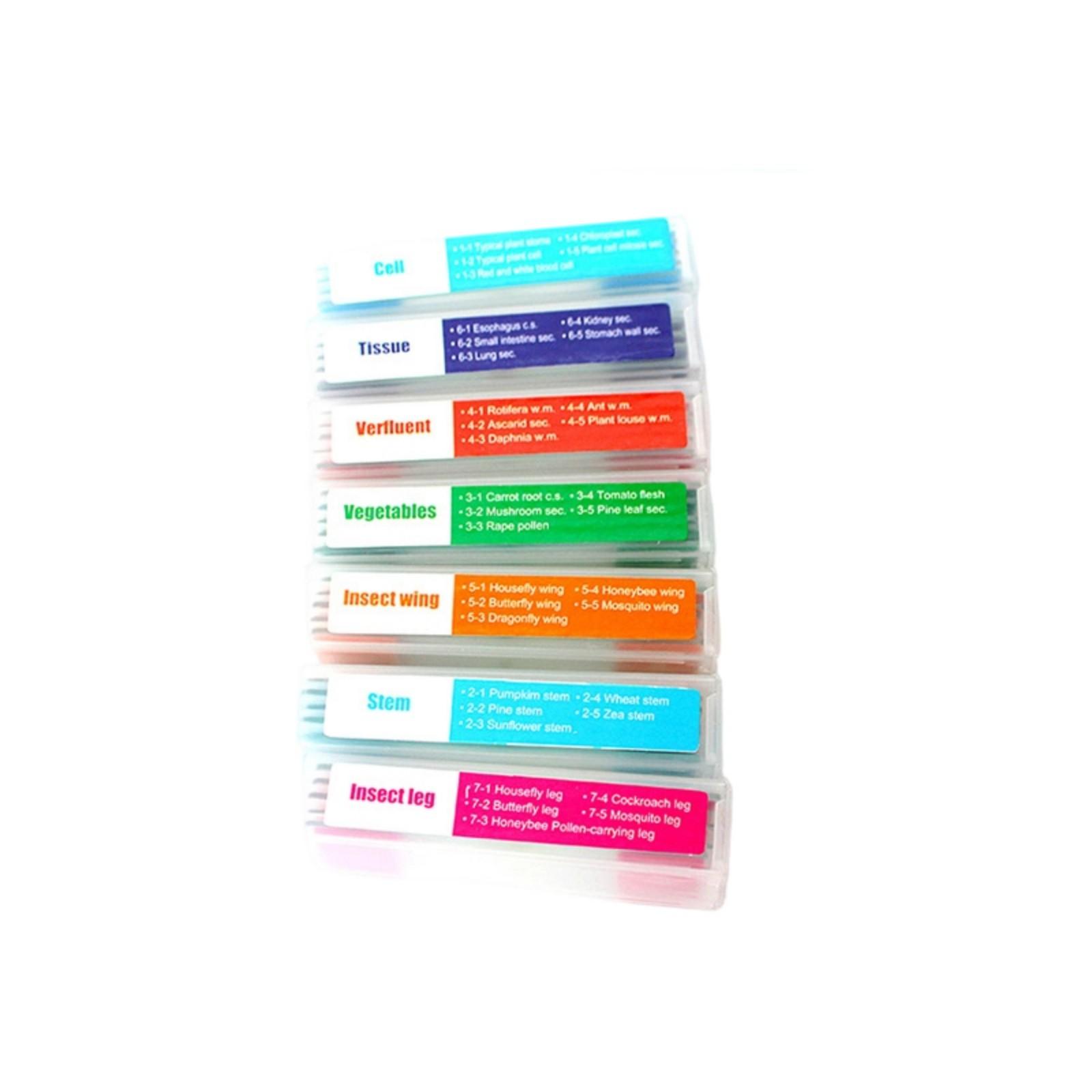 

Complete Lab Specimen Set 35 Glass Slides with Seven Distinct Biological Types Easy to Use For Scientific Observation 1