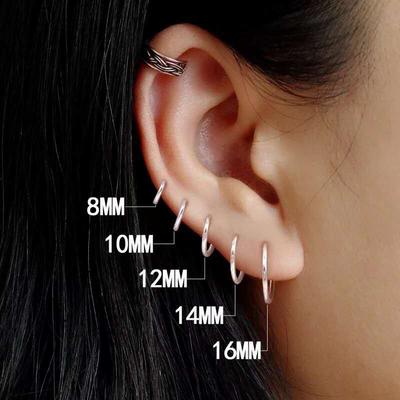 Circle Hoop Earring voor dames heren oorringen oor Huggie 6-18 mm