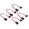 5Pcs Car Fuse Holder Connector Mini Heavy Duty Wire Extension for Vehicle ATM 20A 16AWG with 5 Fuses ACL L 29.2mm