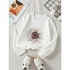 European Sizes Crewneck Sweatshirt for Kids Featuring a Sunflower Design, Soft And Comfy Sportswear Is Perfect for Casual Outings