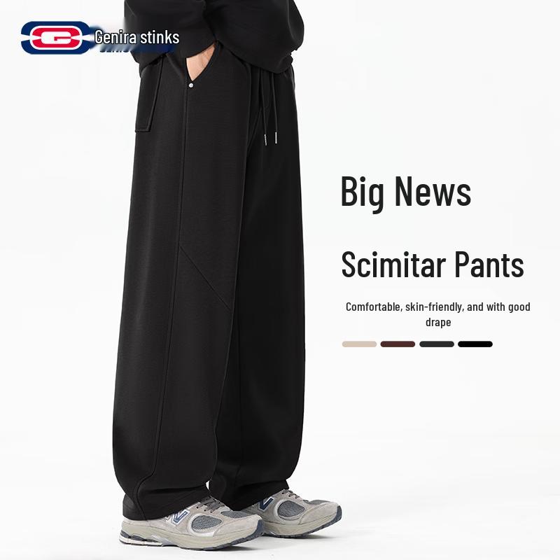 GENIOLAMODE Men s Heavyweight Relaxed Straight Leg Casual Pants 3XL