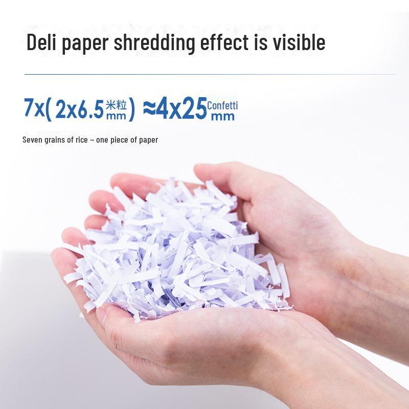 Deli 9939 High-Power Electric Mini Shredder for Office & Home, 4-Level Confidential Security