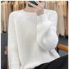 Women's Autumn & Winter Lazy Style Starry Shimmer Thickened Crew Neck Sweater Heavyweight Loose Knit Base Layer Top