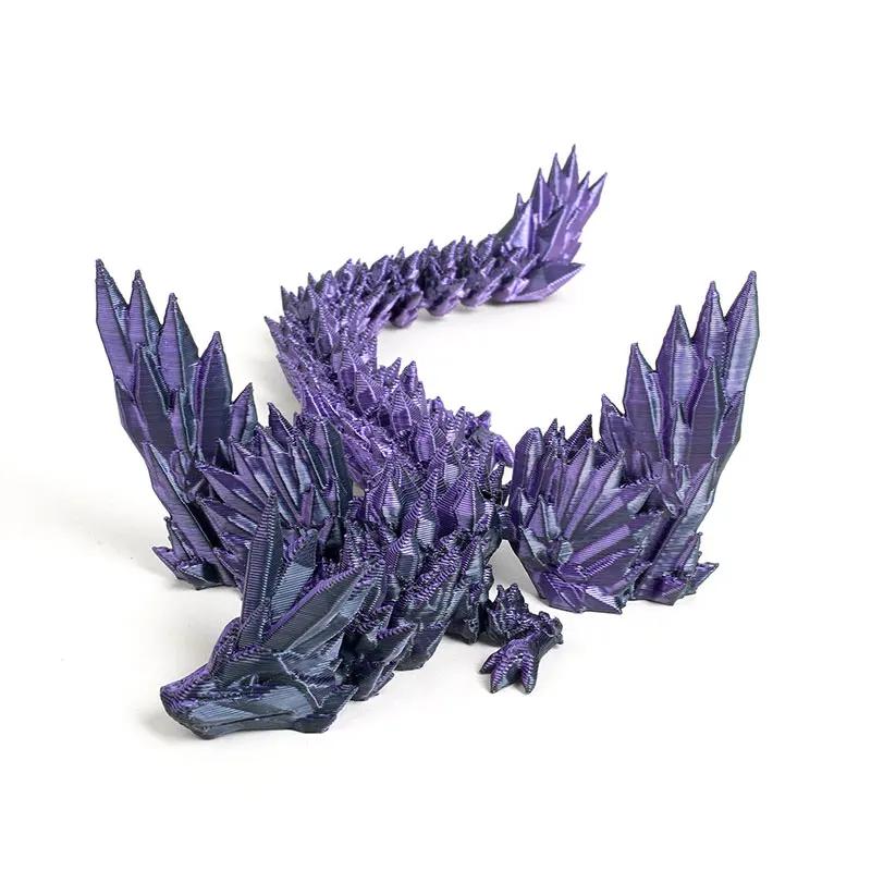 3D Printed Dragon Dinosaur Model Joints Can Move Freely Desktop Craft Ornament Gifts for Kids For Landscaping Decoration