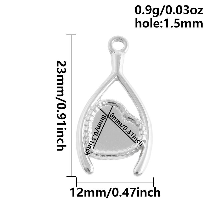 6pcs High Quality Assorted Stainless Steel Heart Charms For Jewelry Making Bracelets Keychain Pendant DIY Women Men Pendant Bulk