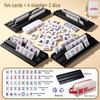 Compact Mahong Set: Travel-Friendly Hand-Rubbed Mini Tabletop Game for Home or Dorm - Educational and Stylish.
