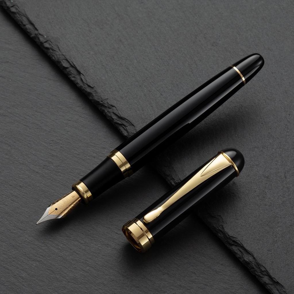 Vollmetall Schweres Gefühl 35 Nein. Zweifarbiger Füllfederhalter mit heller Spitze für Erwachsene, Kalligraphie-Übung, Tintenbeutel, Tintenfüllfederhalter