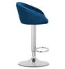East Stool - Navy Blue Velvet / Chrome Base
