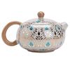 Ru Kiln Dunhuang Phoenix Feather Ceramic Xishi Teapot for Kung Fu Tea - Handmade Crackle Glaze Heatproof Home Brewing Gift