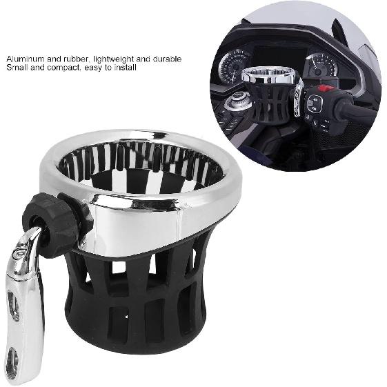 Motorcycle Cup Holder Car Cup Holder Car Cup Holder Aluminum Rubber Motorcycle Handlebar Drink Mount Replacement for Gold Wing
