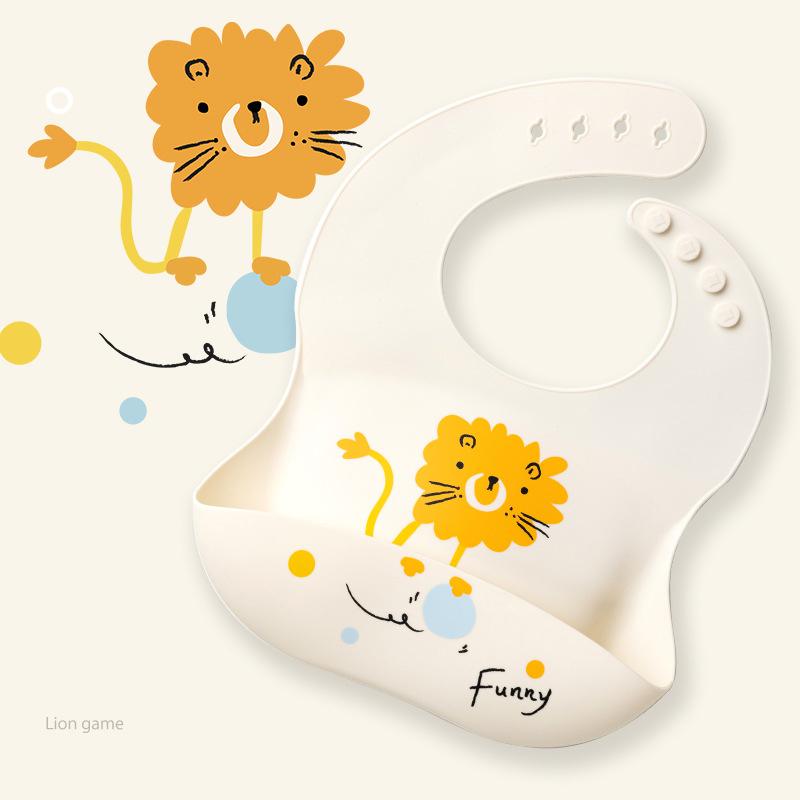 Waterproof Baby Bibs For Baby Kid Soft Silicone Feeding Bib Summer Baby Stuff Feeding Cartoon Print Girl Boy Bibs Burp Cloths