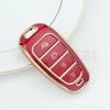 Car Key Cover Shell Fob Case Holder Bag for Hyundai Santa Fe Tucson 2022 NEXO NX4 Atos Solaris Prime Keyless Accessories