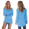 Women's Solid Color Long Sleeve Sweater Top for Autumn/Winter