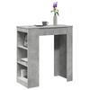 VidaXL Bar Table with Shelves Concrete Grey Engineered Wood, Pub Table, High Table, Bar Stool Table, Table 854385