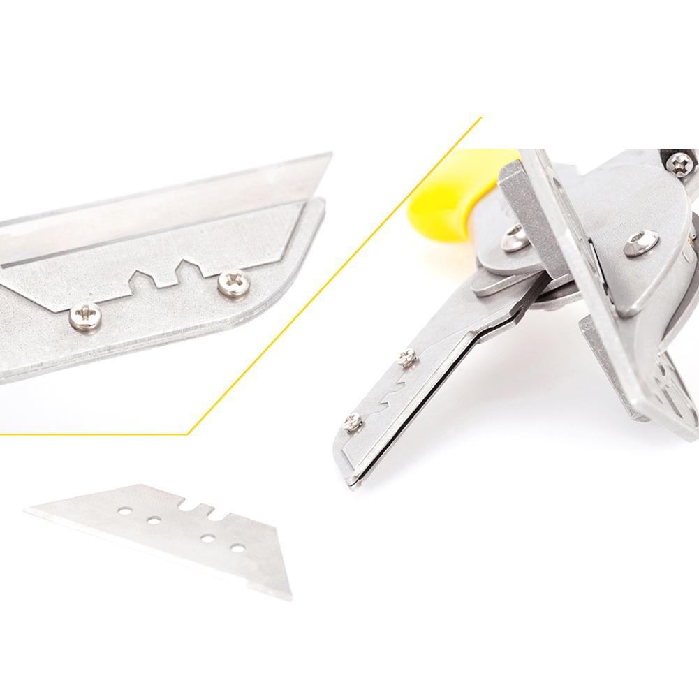 Angle Scissors Adjustable 45 to 135 Degree Safety Lock Trim Shears Tools with 10 Spare Blades Matte Black