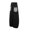 Design versatile leopard print splicing rivet scimitar jeans men's American street style ins loose wide-leg trousers