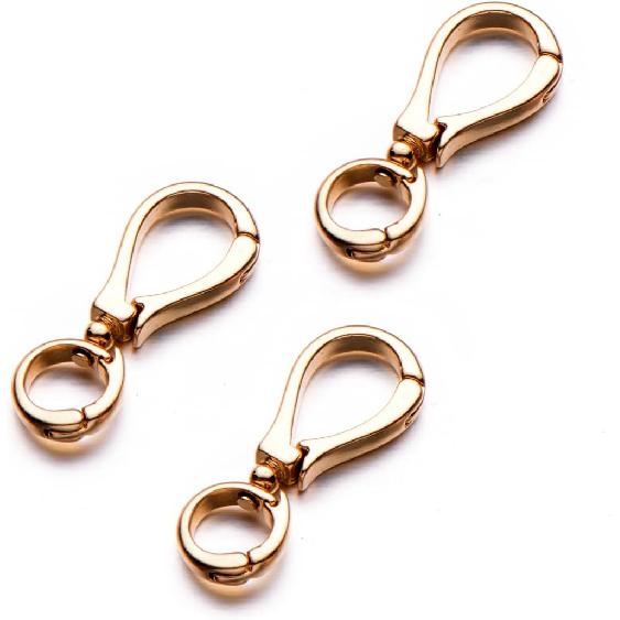 Zpsolution Double Open Pendant Clasp Connectors Bails for Necklace, Charm Holder for Necklace 6pcs Gold