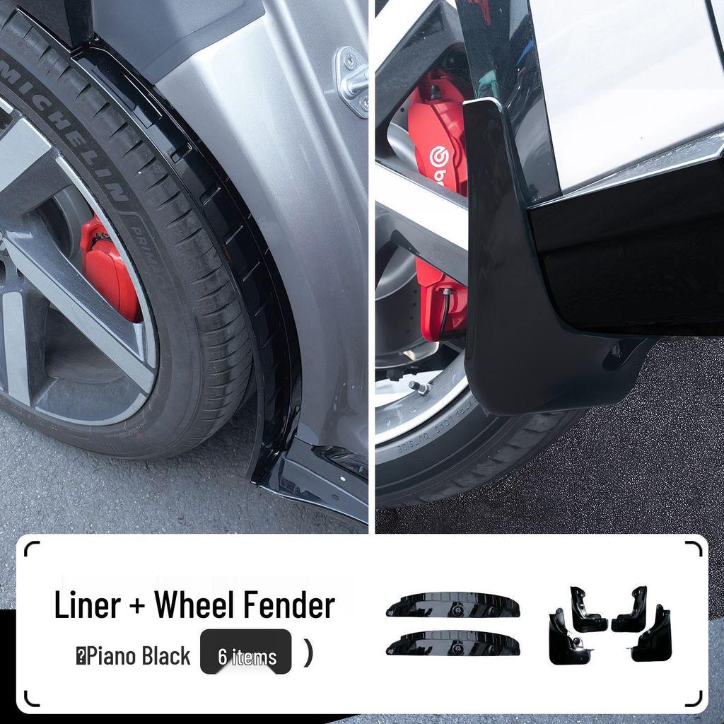Xiaomi YU7 Rear Fender Liner: No-Drill, Widened, 4-Door Leather Accessory.