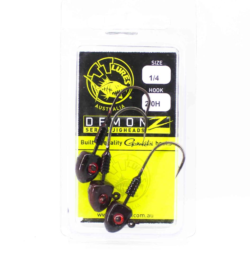 Tackle Tactics TT Demonz Jig Head 1/4oz 2/0H 3/pack Red Nightmare (7037)