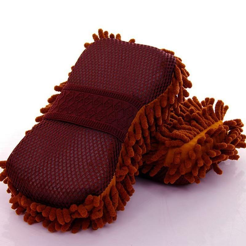 Super Absorbent Car Wash Gloves Premium Chenille Microfiber Wash Sponge Scratch-Free Ultra Absorbent Cleaning Glove Car Cleaning