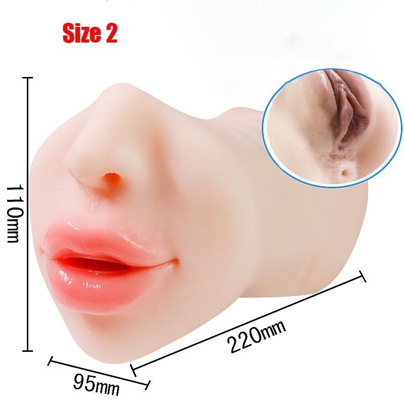 3 In 1 Pocket Pussy Male Masturbators Sex Doll with Realistic Textured Mouth Vagina and Tight Anus Masturbator Deep Throat Oral Adult Sex Toys