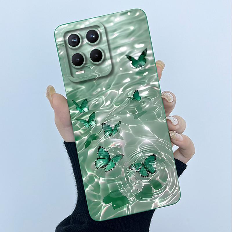 For Realme 8 Pro / Realme 8 4G 5G Phone Case Simplicity Flower Liquid Silicone Cover Realme8 8Pro RMX3085 RMX3081 RMX3241 Fundas