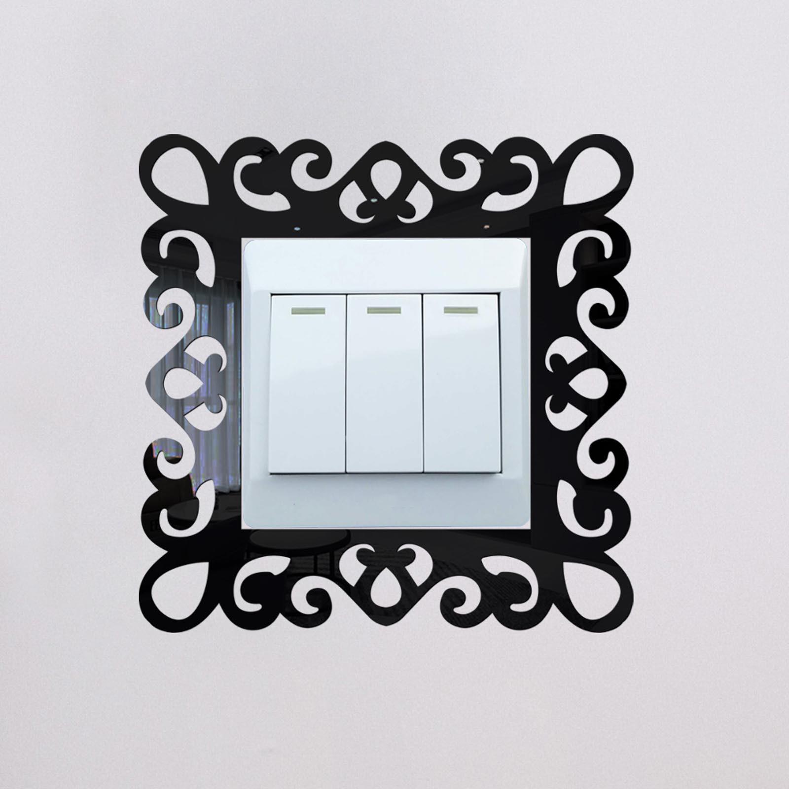 

Рамки для фотографий в стиле зеркала на стене с наклейками для домашнего декора для магазина One Size чёрный