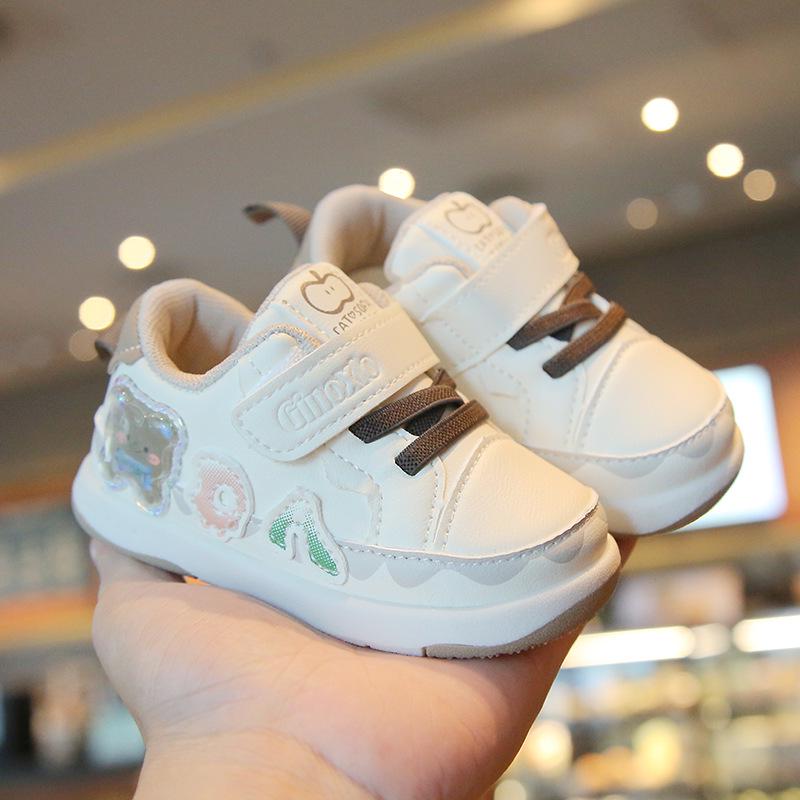 

Cartoon Velcro Baby Walking Shoes - Soft Sole, Non-Slip, Spring/Autumn Style for Boys & Girls Size 16-20 (Set of 5) коричневий