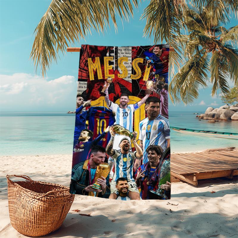 1pc Argentina Football Team Microfiber Quick Dry Beach Towel Absorbent Soft Oversized Sand Free Towel for Travel Pool Gym Swimming Yoga 20a174