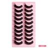 10 Pairs Of False Eyelashes, Large Curls, Natural Chemical Fiber Curls, Thick And Natural Eyelashes