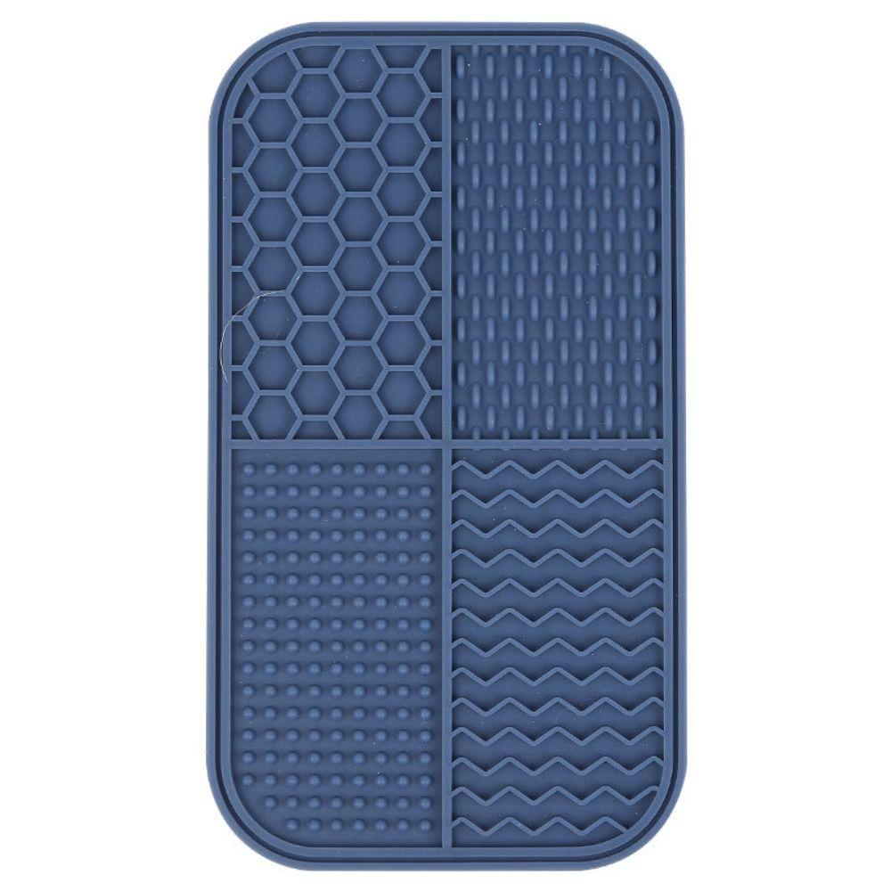 

Лизать Коврик для домашних животных Силиконовый Коврик для еды для домашних животных Новый Коврик для медленного кормления Кошка Собака синий