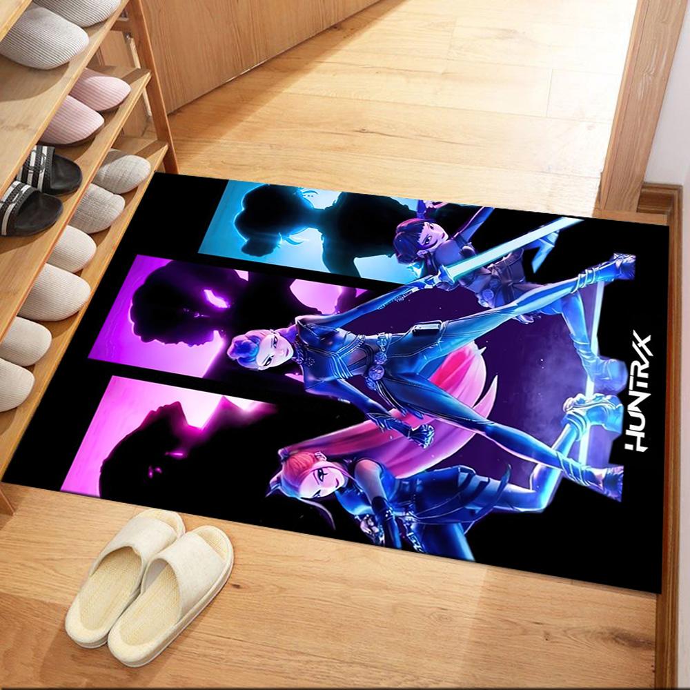 Golden K-pop Stars Square rugs are a great choice for living rooms, bedrooms, home décor, and as gifts.