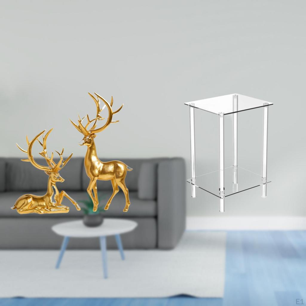 Resin Deer Figurines And Acrylic Table Collection for Living Room Bedroom Bathroom Kitchen