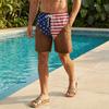 Funny Prank Outfit Patriotic Men Shorts American Stars And Stripes Swim Trunks Quick Mens Trunks Dry Drawstring Waist Board Shorts for Summer Beach