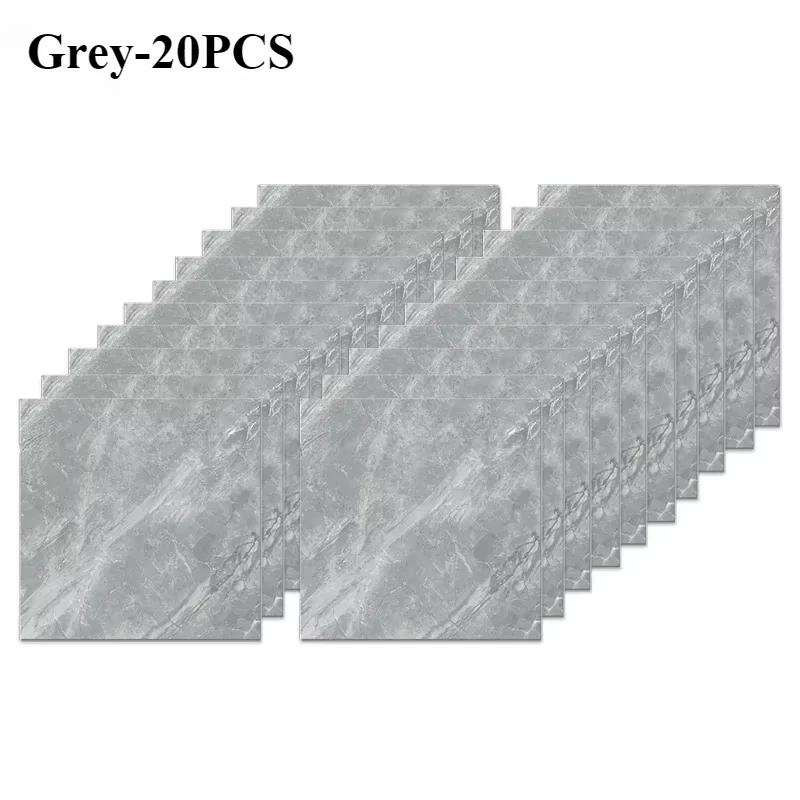 10/20/40PCS Simulated Thick Marble Tile Wall Sticker PVC Waterproof Self-adhesive Living Room Toilet Kitchen Home Floor Sticker