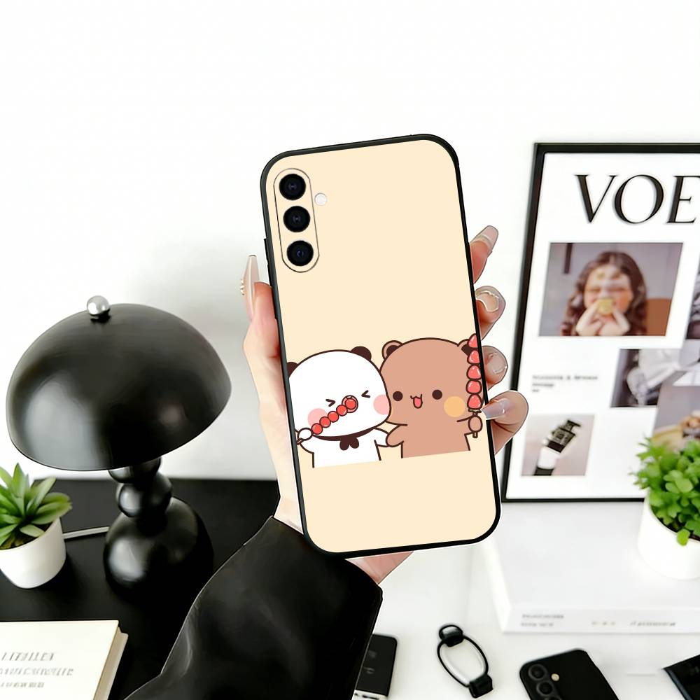 Sweet YiEr & BuBu Phone Case For Samsung Galaxy A73,A72,A71,A70,A53,A52,A51,Others Soft Black Cover
