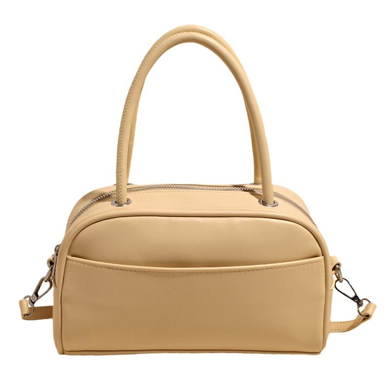 Spring and summer new Korean version niche solid color texture portable pillow bag fashionable commuter style versatile casual messenger women's bag