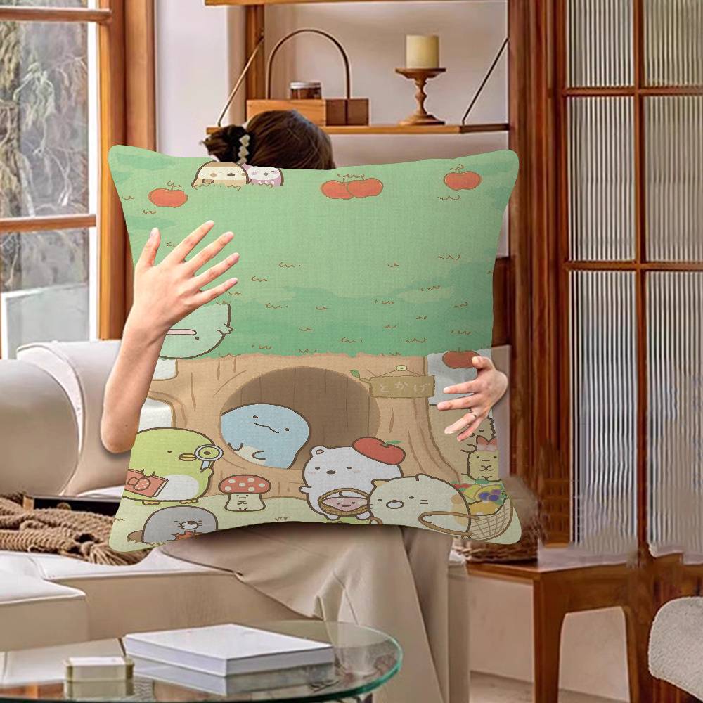 Cartoon S-Sumikko Cute G-Gurashis Pillow Cover Sofa Cushion Cover Home Room Decoration Children Gift