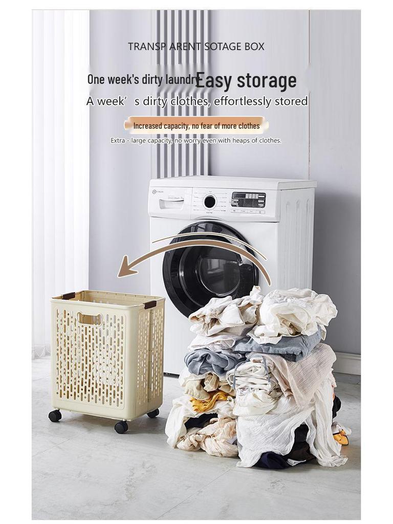Foldable Laundry Hamper: Clothes Storage Basket for Bathroom or Toilet