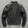 Short Lapel Slim Men's Genuine Leather Leather Jacket Autumn and Winter Jacket
