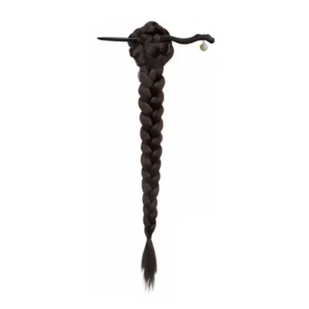 Hair Stick Claw Clip Ponytail Wig Hanfu Hairpin Twist Braid Wig New Chinese Style Wig  for Women