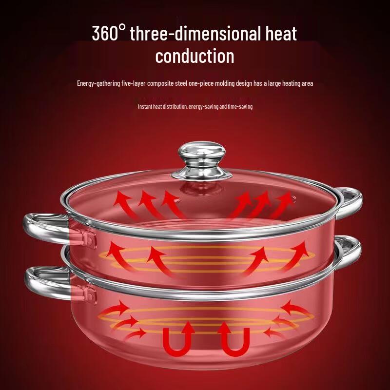 Ke Jia Xiang 32cm Stainless Steel Multi-Cooker Steamer