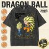 Summer Fashion Dragon Ball Vintage TShirt Men Cotton Washed Retro Tops Print Heavyweight Family Matching Tee
