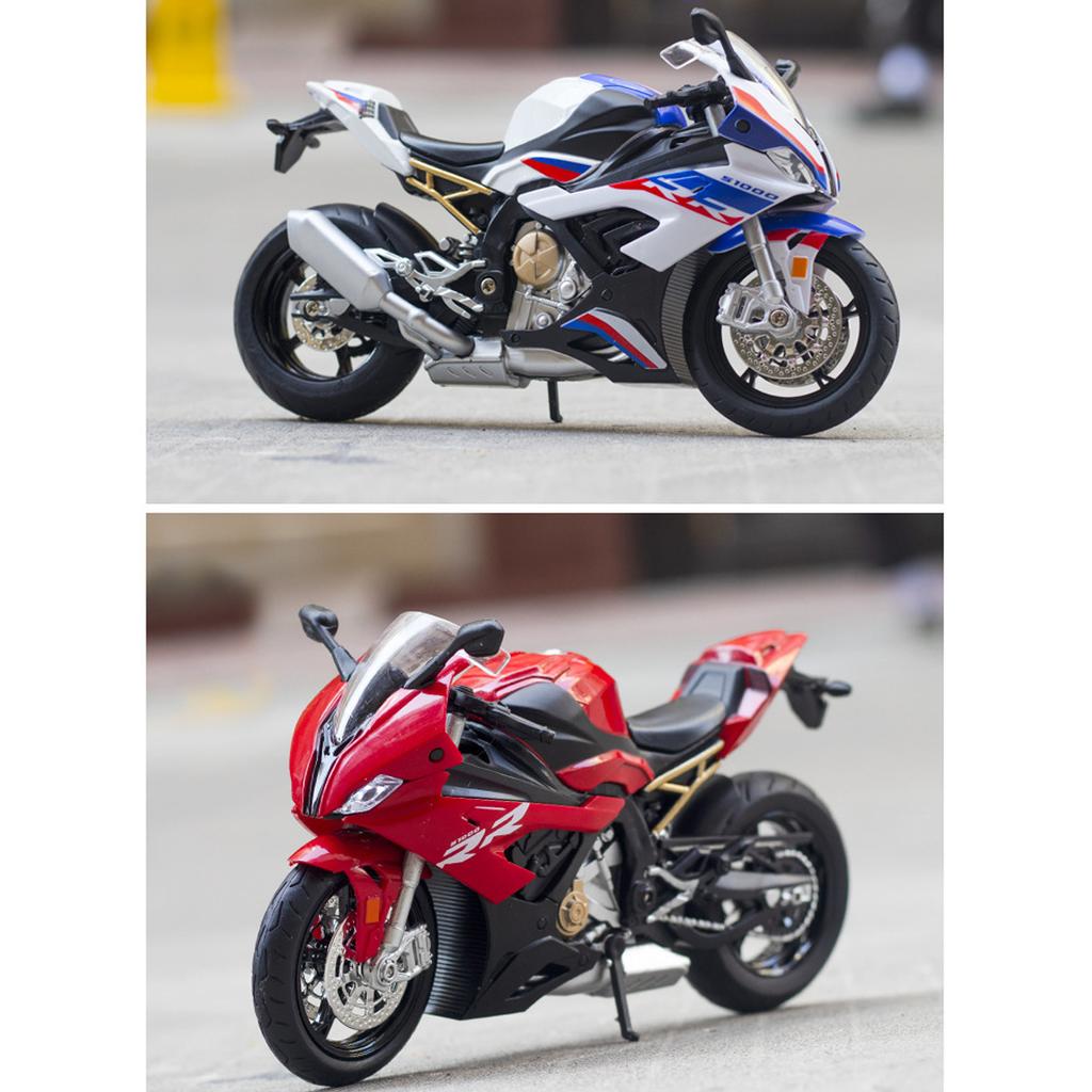BMW S1000RR 1:12 Scale Die Cast Motorcycle Model - Red Alloy Replica Toy