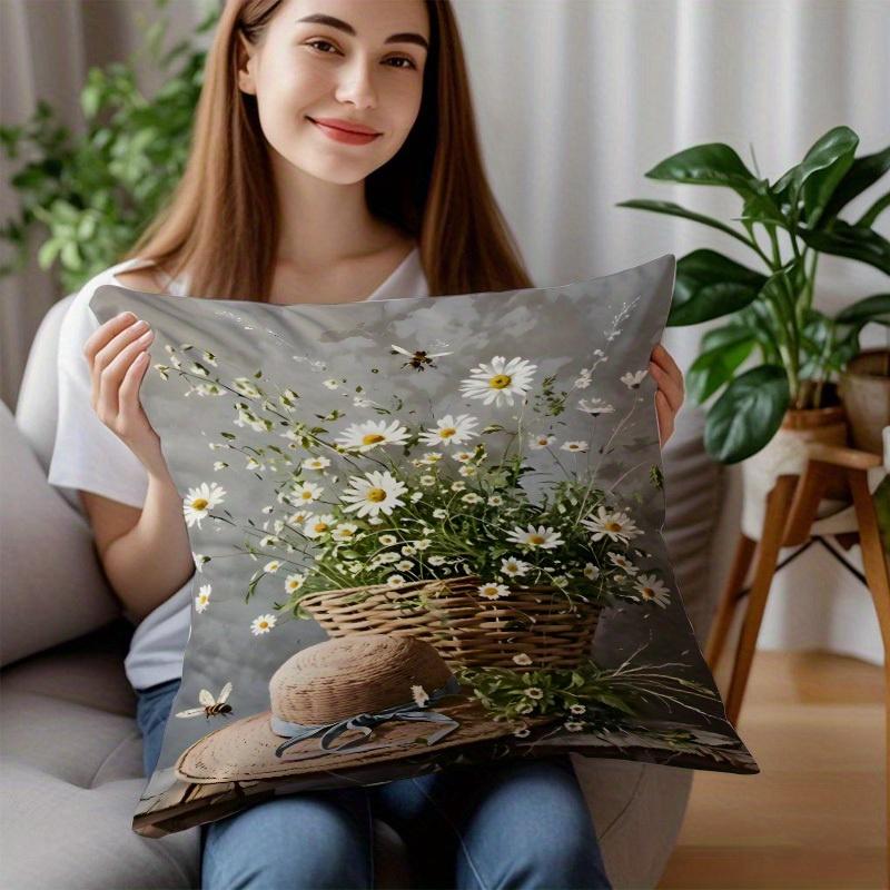 1/4pcs Rustic Farmhouse Throw Pillow Covers Vintage Floral Book Still Life Cushion Cases for Home Decor Cushion Cover