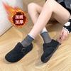 Women Solid Color Casual Warm Winter Height Increasing Low Top Biken Cotton Shoes