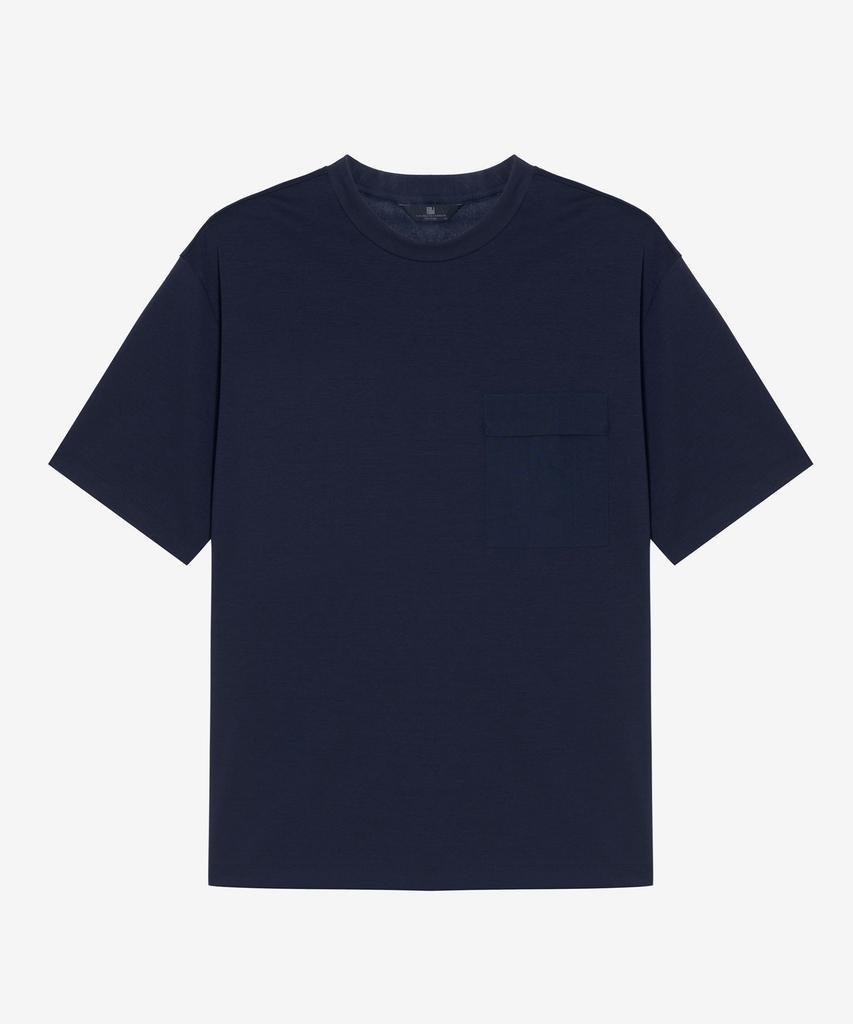 MINDBRIDGE [Cool] Woven Mix Semi-Oversized T-Shirt - 2 Colors